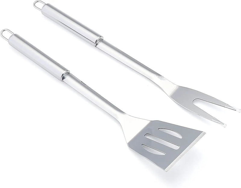 Amazon Basics 4-Piece Stainless Steel Barbeque Grilling Tool Set with Carry Bag by GreenHaven Gardens