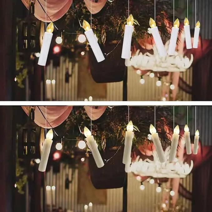 20 PCS Flickering Flameless Window Candle LED Christmas Tree Candle Lights Warm White Battery Operated Electric Taper Candles with Remote Perfect Timer for Home Garden Wedding Parties Decor by GreenHaven Gardens