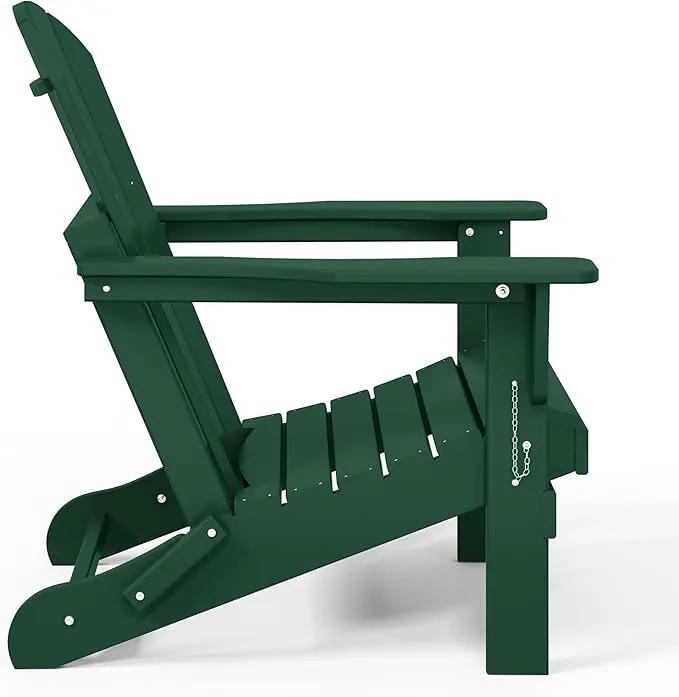 Westin Outdoors Laguna WO Home Outdoor Adirondack Folding Chair Lounger Seat Traditional Retro Home Furniture for Beach, Balcony, Backyard, Lawn, Patio, Pool, Deck, Garden (Dark Green) by GreenHaven Gardens
