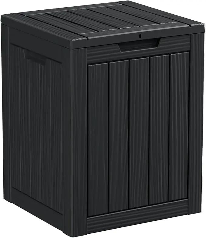 DRATO Deck Boxes, 31 Gallon Outdoor Storage Box for Patio Cushion, Sports Equipment, Garden Tools, Waterproof and UV Resistant, Lockable (Black) by GreenHaven Gardens