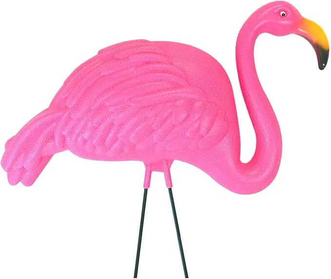 GIFTEXPRESS Pink Flamingos Yard Decorations - 2 Pack Extra Large 24" Tall Plastic Flamingo Statue w/Metal Stakes - Lawn Ornaments & Garden Decor for Outdoor Parties by GreenHaven Gardens