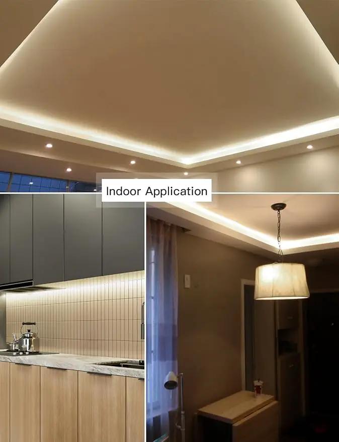 AIMENGTE Outdoor LED Strip Lights Plug in, Indoor Led Strip Lighting Waterproof, AC 110V, 240LEDs, 4000k Rope Lights for Garden, Patio, Living Room Cabinet Kitchen Mirror Lights (6.6ft, Daylight) by GreenHaven Gardens