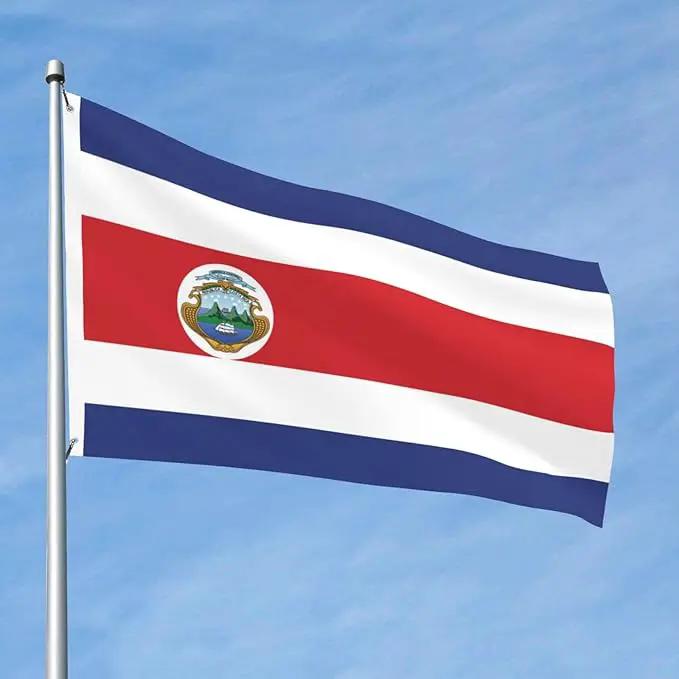 Costarica Flag Garden Yard House 2x3 ft Flags Double Sided Print Banner Indoor Outdoor Party Home Decorations for Boat Dorm House Balcony by GreenHaven Gardens