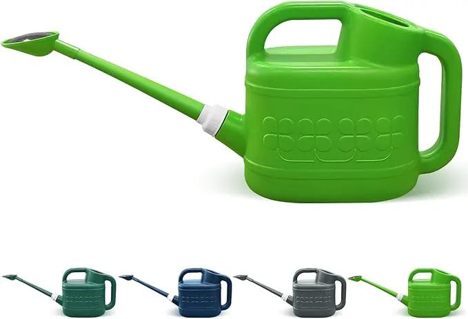Qilebi 2 Gallon Watering Can for Outdoor Plants, Plant Watering Cans with Removable Long Spout and Stainless Steel Sprinkler Head, Large Plastic Watering Can for Garden Flowers Plants Light Green by GreenHaven Gardens