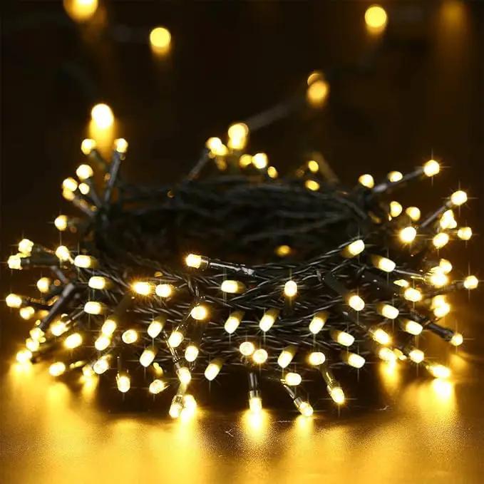 Solar Christmas Lights Outdoor, 98.4ft 300 LED Solar Fairy String Lights, 8 Modes Waterproof Christmas Lights for Garden, Patio, Bush, Home, Party, Wedding, Holiday, Tree Decorations (Warm White) by GreenHaven Gardens