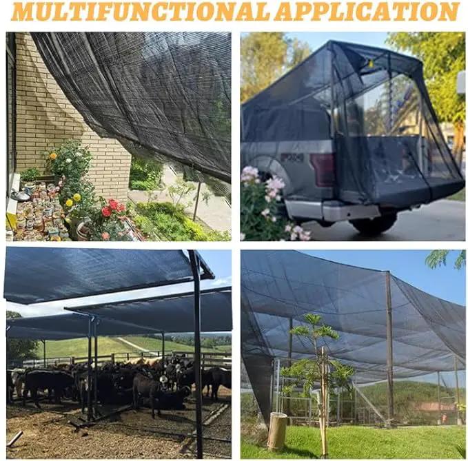 Cool Area 40% 6.5x20ft Sunblock Shade Cloth Cover Mesh UV Resistant Net for Garden Flower Plant Greenhouse, Black by GreenHaven Gardens