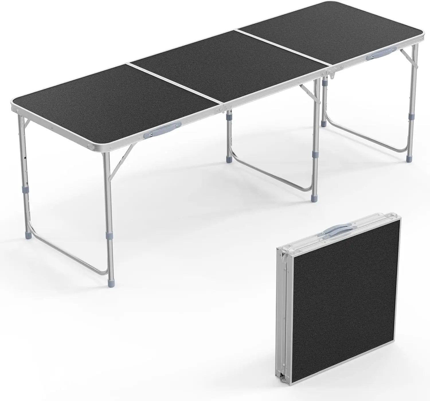 VINGLI 6ft Folding Camping Table with Carry Handle,Portable Utility Table Multipurpose for Party Picnic Tailgating Outdoor Patio Garden Indoor Kitchen … by GreenHaven Gardens