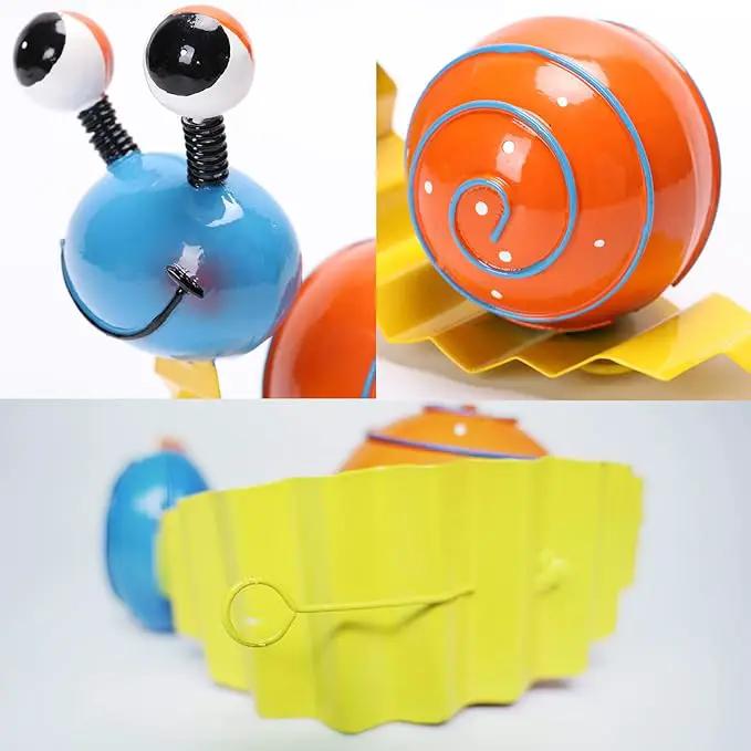 Metal Yard Art Cute Snails Garden Decor for Outside Lawn Ornaments Patio Outdoor Decorations - Set of 4(Yellow,Orange,Green,Red) by GreenHaven Gardens