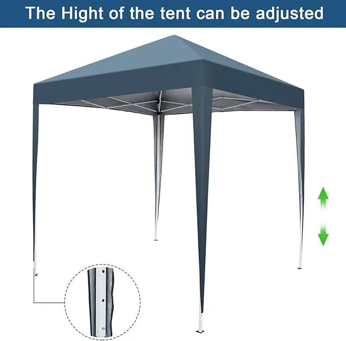Outvita 6.5x6.5ft Pop Up Canopy Tent, Outdoor Instant Shelter Folding Canopy with Carry Bag for Commercial Events, Party, Backyard BBQ, Camping Blue by GreenHaven Gardens