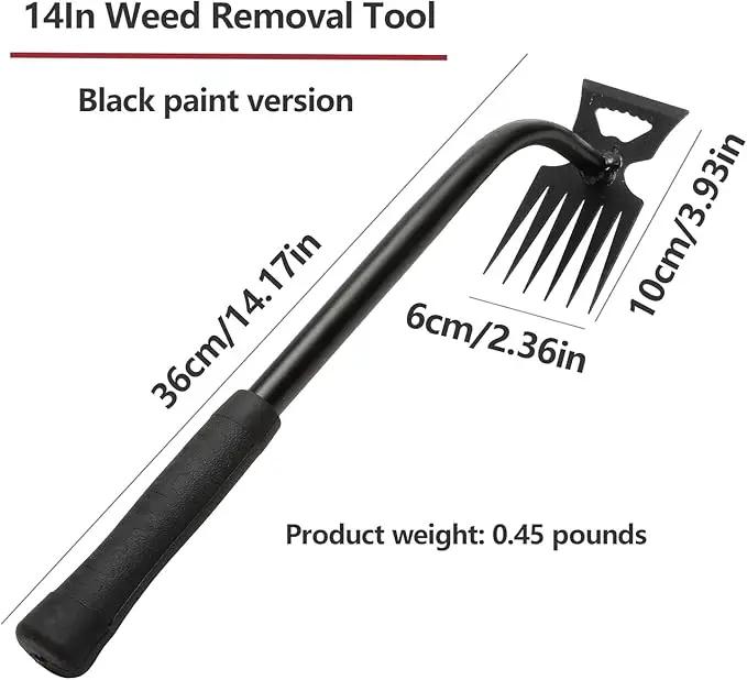 Gardening Hand Weeder Tools, Weeding Artifact Uprooting Weeding Tool, Durable Manganese Steel Hand Weeder Tool, Manual Multifunctional Weeders Gardening Tools for Yard and Garden (6 Teethes), 2 Pack by GreenHaven Gardens