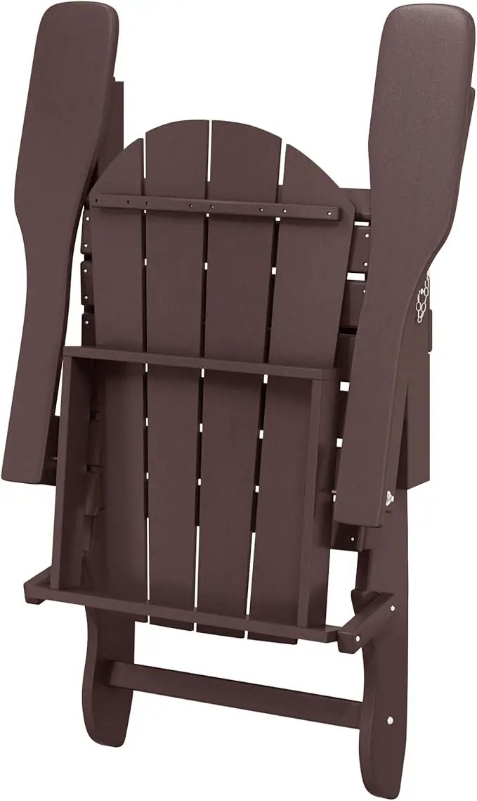 Westin Outdoors Laguna WO Home Outdoor Adirondack Folding Chair Lounger Seat Traditional Retro Home Furniture for Beach, Balcony, Backyard, Lawn, Patio, Pool, Deck, Garden (Dark Brown) by GreenHaven Gardens