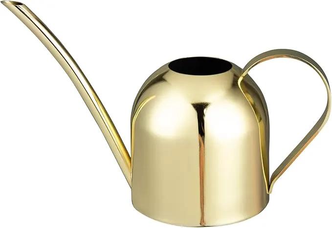 IMEEA Gold Watering Can for Indoor Plants, Orchid, Bonsai - Stainless Steel With Long Spout for House, Desk, Office - 15oz/450ml by GreenHaven Gardens