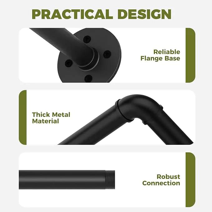 Plant Hanger Indoor Hanging Planters for Indoor Plants Hanging Plant Holder Black Metal Rod(Pot/Chain/Plant not Included by GreenHaven Gardens
