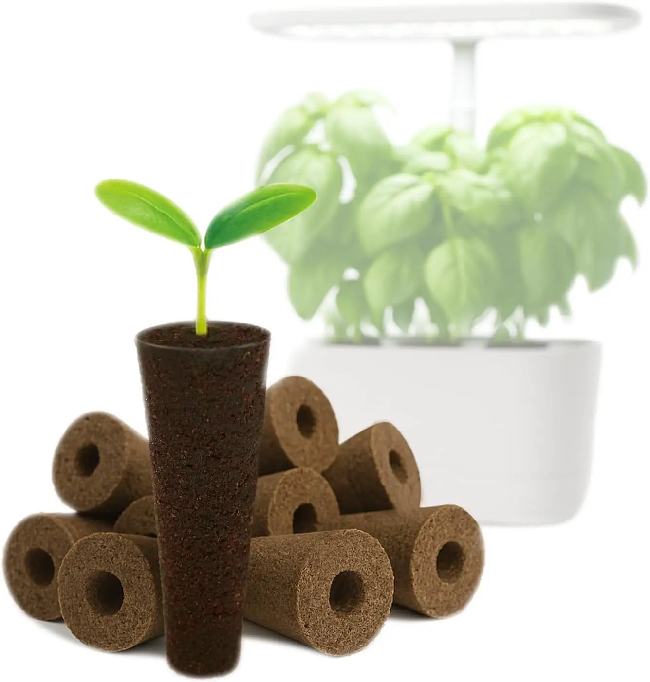 Hydroponic Grow Sponges Replacement Root Growth Seed Starter Pods for Indoor Garden Systems, Fit for Aerogarden and More, 50 Pack by GreenHaven Gardens