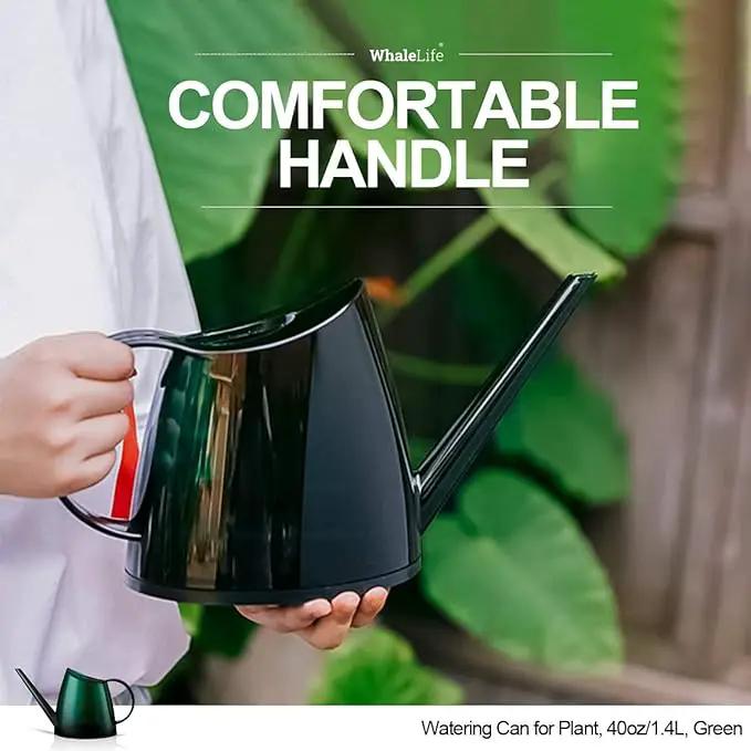 WhaleLife Indoor Watering Can for House Bonsai Plants (1.4L, Green) by GreenHaven Gardens