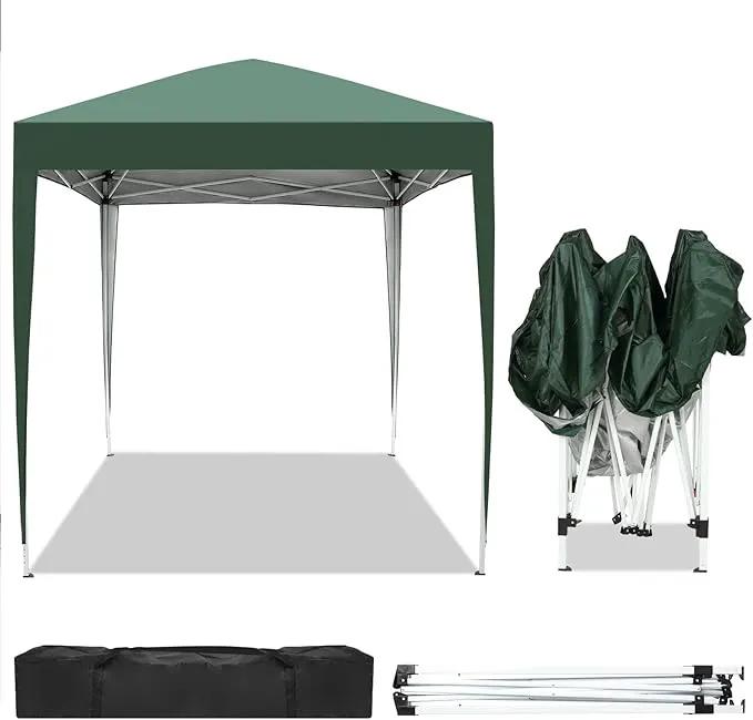 Outvita 6.5x6.5ft Pop Up Canopy Tent, Outdoor Instant Shelter Folding Canopy with Carry Bag for Commercial Events, Party, Backyard BBQ, Camping Green by GreenHaven Gardens