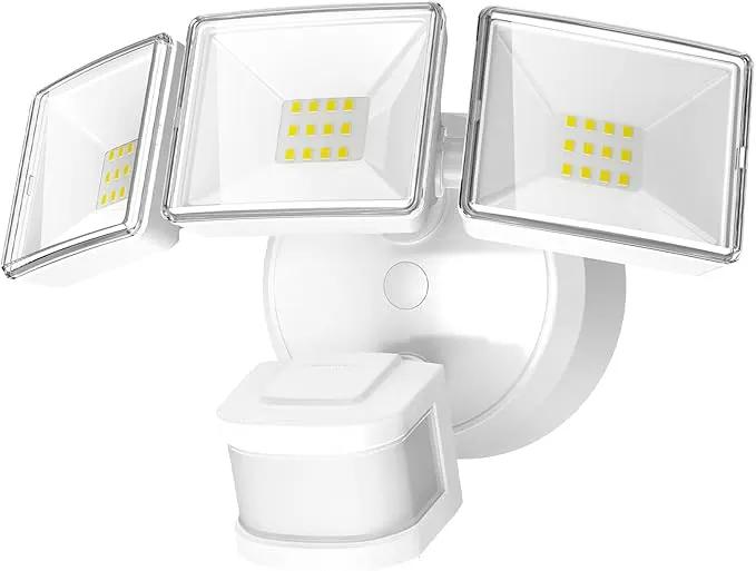OREiN 3500LM/26W Flood Lights Outdoor, 240°/40FT Motion Sensor Outdoor Lights Dusk to Dawn Security Lights IP65 Waterproof 3 Modes for Outside 3500SQ.FT Front Door, Garage, White (Hardwired) by GreenHaven Gardens