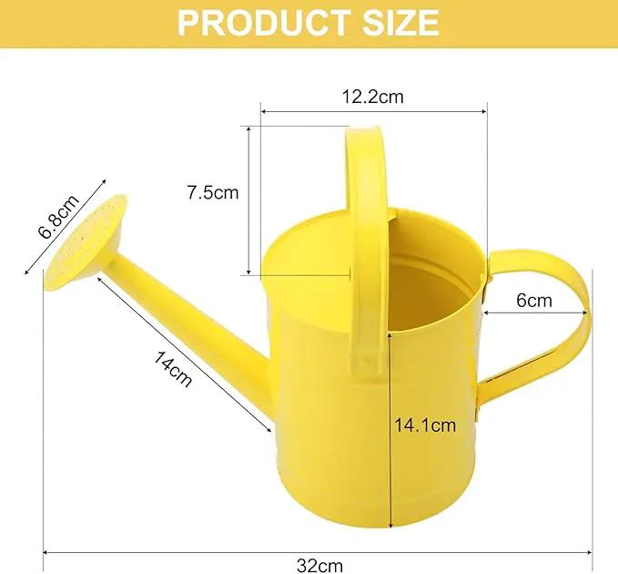 Finderomend Metal Watering Can 1.5L/51oz, Iron Art for Outdoor Plants, Yellow by GreenHaven Gardens