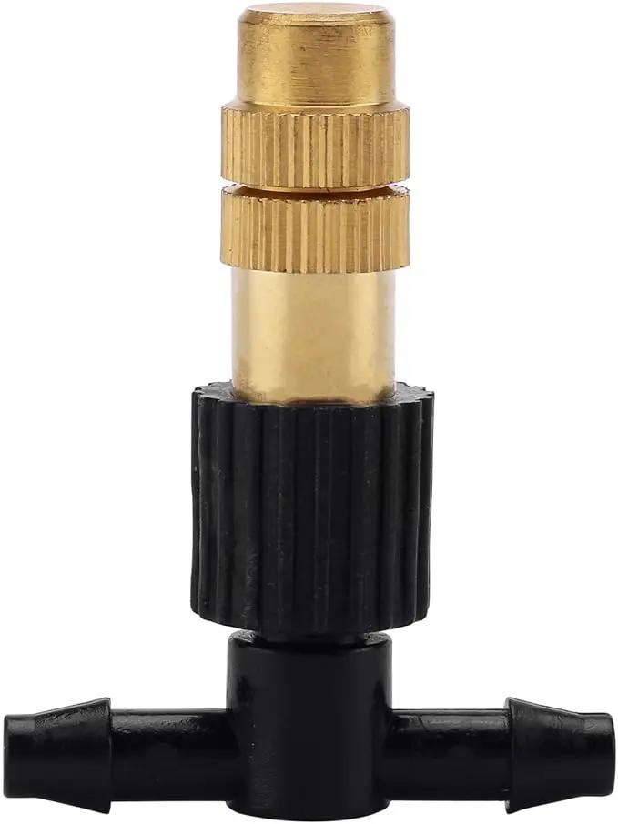 ACBungji 30pcs Brass Misting Nozzles Three-way Connector Drip Irrigation Nozzle 4/7 Inches Adjustable Atomizing Nozzle Cooling Misting System for Outdoor Plant Garden Patio Greenhouse by GreenHaven Gardens