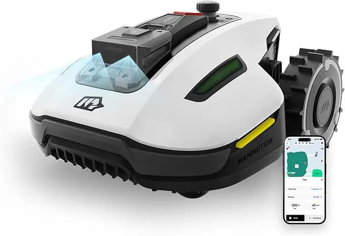 YUKA Mini 500H Robotic Lawn Mower Reception 0.12 Acre,Max. 0.17 Acre, Ultrasense AI Vision+ RTK Positioning, Auto Mapping, App Control, 50% Slope, Cutting Height 2''~3.5'', 15 Mowing Zones by GreenHaven Gardens