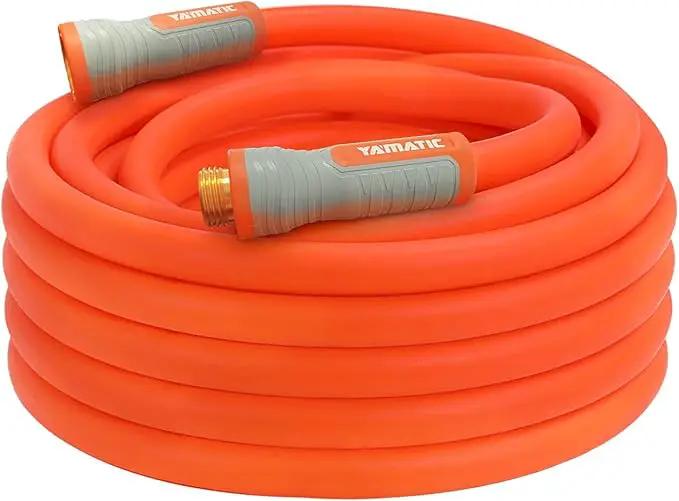 YAMATIC Heavy Duty Garden Hose 5/8 in x 50 ft with Swivel Fitting, Super Flexible Water Hose, All-weather, Lightweight, Burst 600 PSI by GreenHaven Gardens