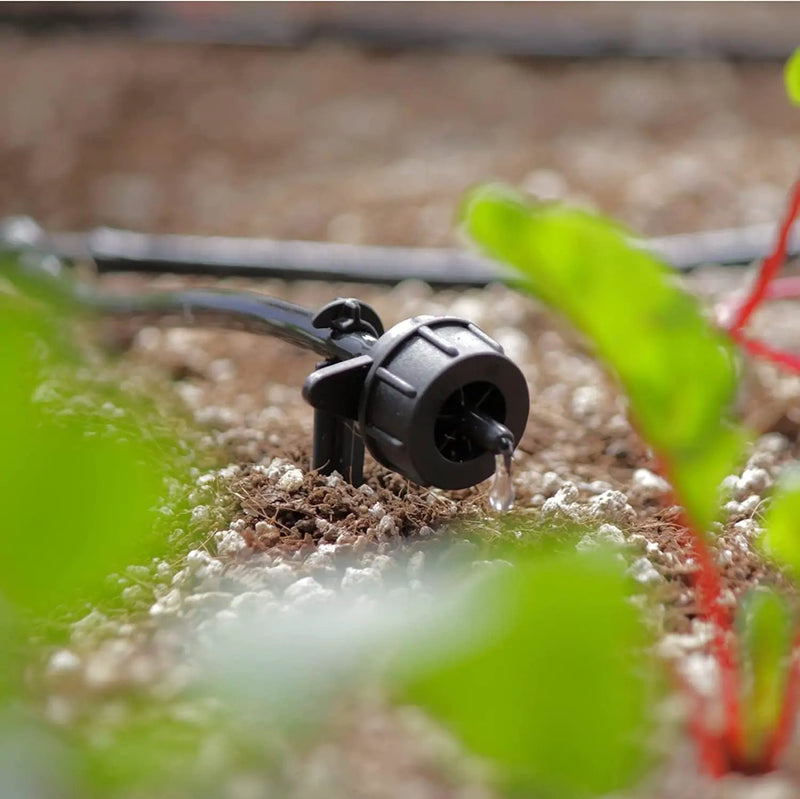 AEO Solar-Powered Automatic Watering Drip Irrigation System, 50 Drippers, 155 ft for Balcony Greenhouse Raised Garden Bed by GreenHaven Gardens