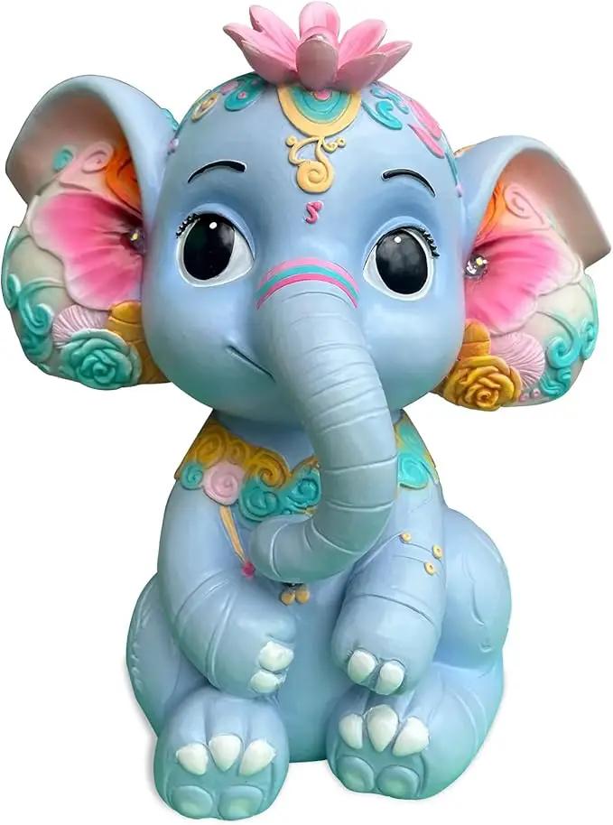 Solar Garden Outdoor Statue Elephant with 4 LED Lights,Lawn Decor Statue for Patio, Balcony,Yard Ornament,Ideal Gift for Christmas,Women,Mom,Grandma,Birthday or Unique Housewarming by GreenHaven Gardens