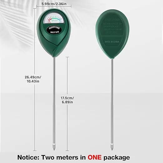 Plant Moisture Meter, Plant Water Meter, Soil Moisture Meter for House Plants for Garden, Lawn, Farm, Indoor & Outdoor Use, No Batteries Required (2 Packs Green) by GreenHaven Gardens