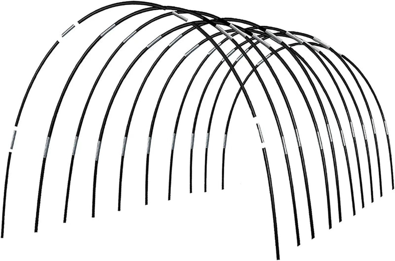 Greenhouse Hoops Grow Tunnel, 10 Sets of 7FT Garden Hoops for Raised Beds, Rust-Proof Fiberglass Frame for Garden Netting, Greenhouse Kit, Plant Shade Cloth, Plant Row Cover, 50 pcs by GreenHaven Gardens