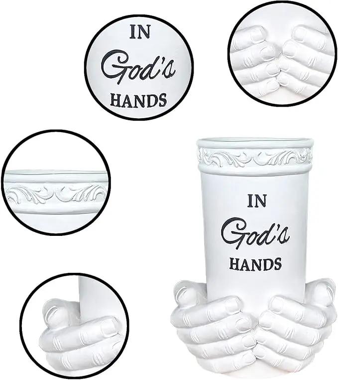 BAYN Grave Decorations for Cemetery, Hand Held Vases with Spikes for Garden Decorations Waterproof Garden Statues Memorial Gifts for Loss of Loved One by GreenHaven Gardens
