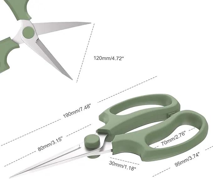 Flower Scissors, Strong Floral Shears, Premium Steel Pointed Garden Pruning Shears Floral Fruits Leaf Scissors Hand Pruner Snip Trimming Tool for Gardening Flower Arrangement,Avocado Green by GreenHaven Gardens