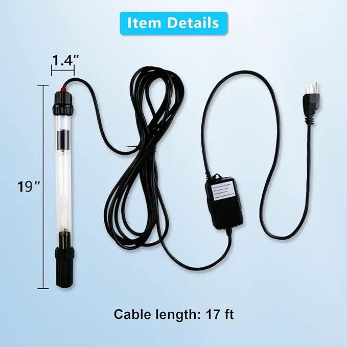 32W Aquarium UV Light for 100-2000 Gallon, UV Pond Water Clarifier for Koi Pond, Swimming Pool, Spa, Large Fish Tank, Cold Plunge UV Light for Pond Algae Control by GreenHaven Gardens