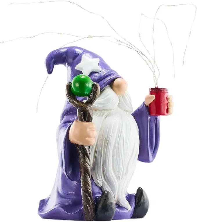 Resin Gnome Statue Outdoor Decor Waterproof Firework Solar LED Lights Gnomes Garden Sculpture Decorations for Outside Lawn Patio Yard Ornament Gifts (Gnome) by GreenHaven Gardens