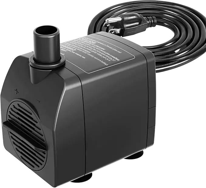 Submersible Pump 200GPH with AUTO-Shut-Off 5.2ft High Lift for Fountains, Hydroponics, Ponds, Aquariums & More by GreenHaven Gardens