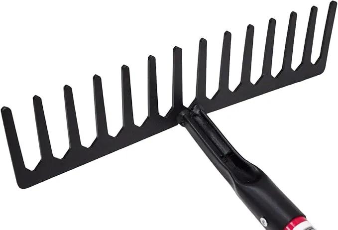 Bully Tools 92311 16-Inch Level Head Rake with Fiber Glass Handle and 14 Steel Head Tines, 60-Inch by GreenHaven Gardens
