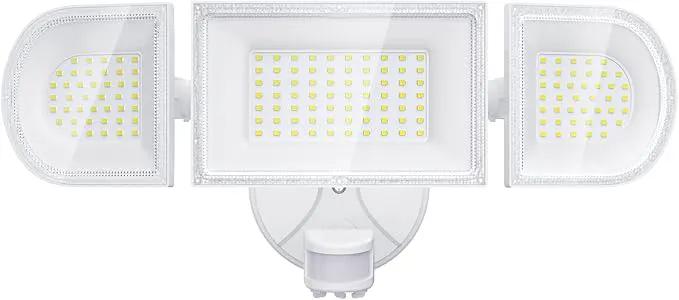 iMaihom 150W Motion Sensor Light Outdoor, 15000LM 6500K LED Security Floodlights, 3 Adjustable Head Motion Detection Light IP65 Waterproof for Yard Garage White 1pack by GreenHaven Gardens