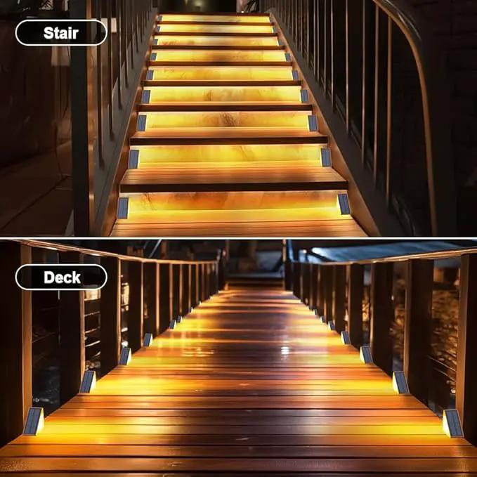 Solar Step Lights for Outside, Waterproof IP67, Outdoor 12 Pack, Solar LED Step Lights for Stair, Deck, Patio, Garden by GreenHaven Gardens