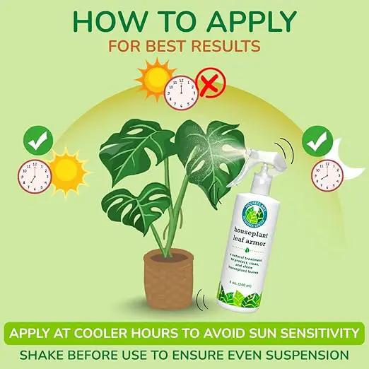 Leaf Armor Spray for Houseplants – Protects Against Fungal Leaf Spots, Bacteria, Pathogens & Yellowing | Gentle & Natural Phosphite Formula | Ready-to-Use | Made in USA – 8 oz by GreenHaven Gardens