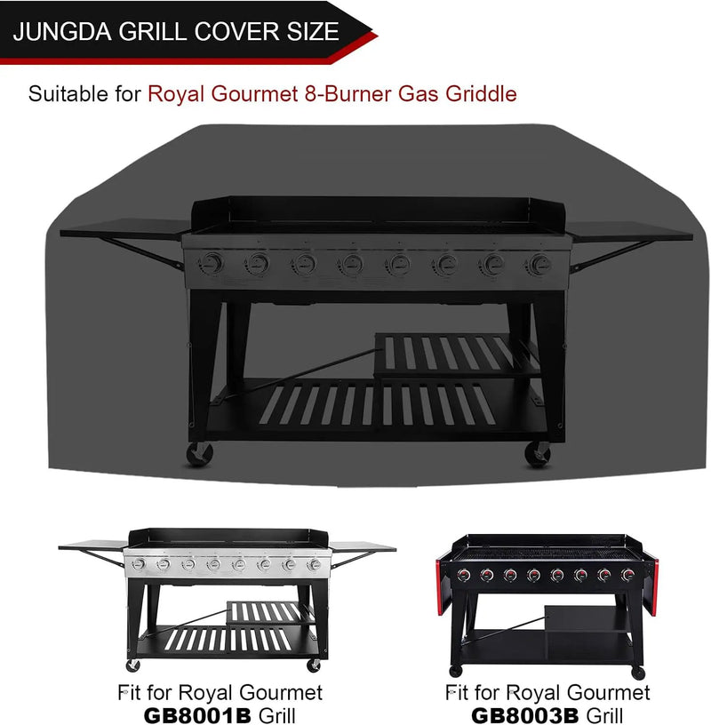 Grill Cover for Royal Gourmet GB8001B GB8003 8-Burner Gas Grill,Outdoor Griddle Cover by GreenHaven Gardens