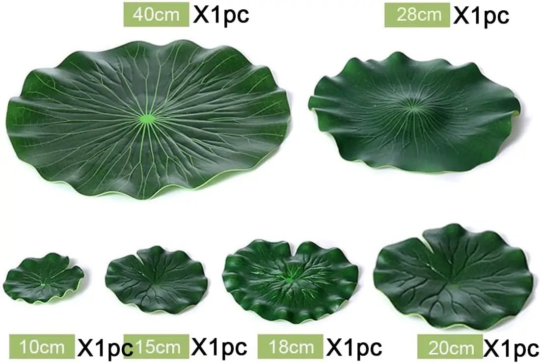 Superdream Artificial Realistic Lily Pads Floating Scenery Lotus Pods for Pool Decoration Aquarium Fish Pond Water Decorative (Pack of 6) by GreenHaven Gardens