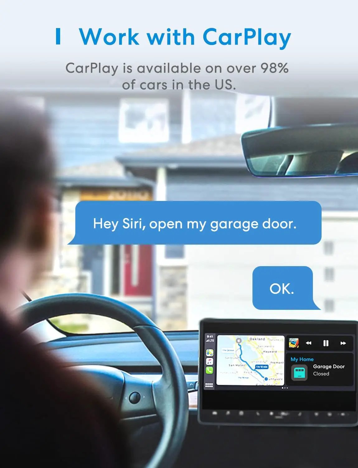 meross Smart Garage Door Opener Remote, Compatible with Apple HomeKit, Amazon Alexa, Google Assistant, CarPlay and SmartThings, No Hub Required by GreenHaven Gardens