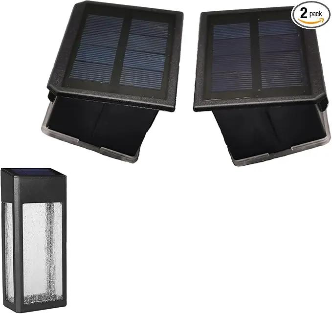 GOODFOEVER 2 Pack Solar Lights for Outdoor Fence and Wall: Replacement Top, Waterproof by GreenHaven Gardens