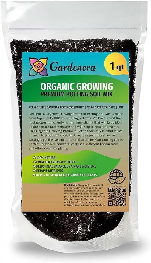 Premium Organic Growing Medium - Enhance Your Plant's Growth and Health Naturally - 1 Quart by GreenHaven Gardens