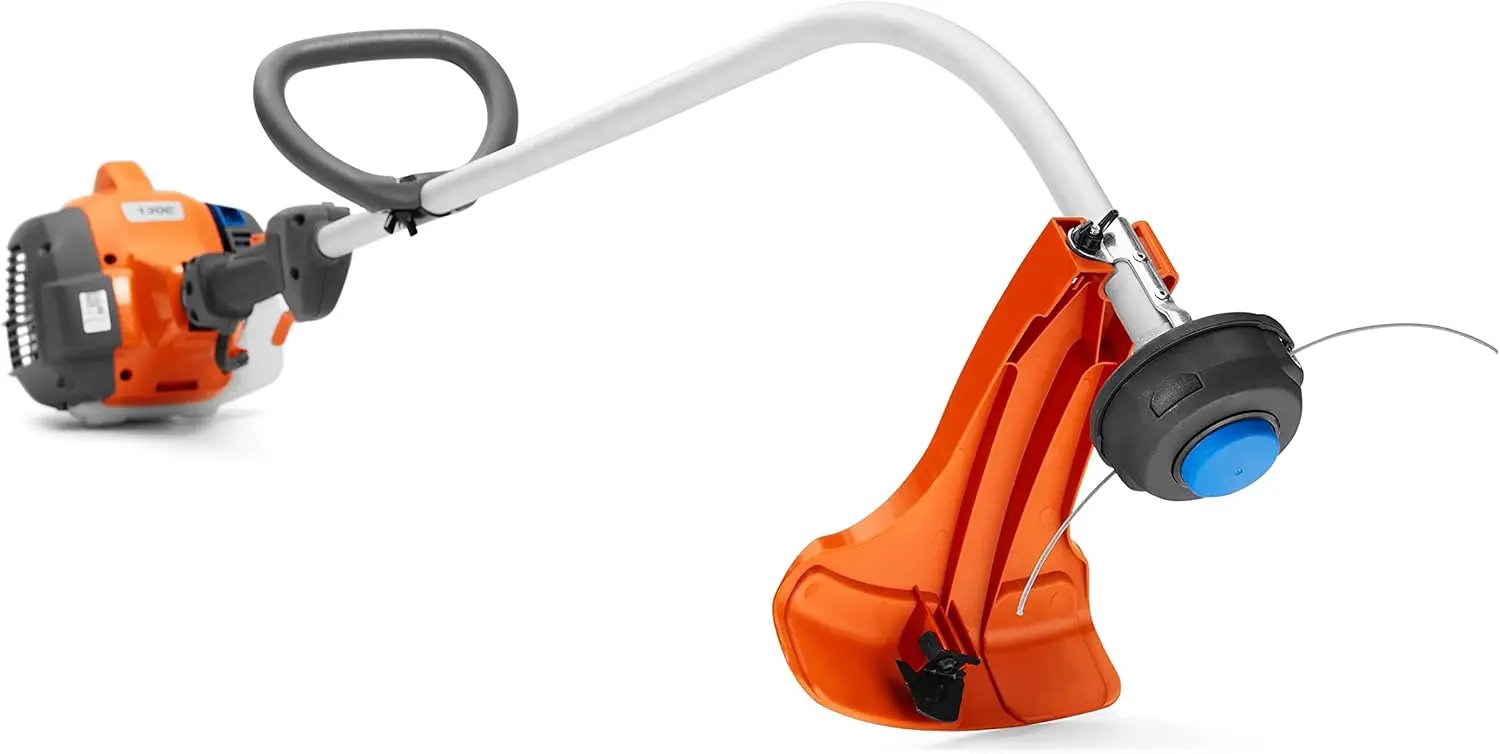 Husqvarna 130C Gas String Trimmer, 28-cc 2-Cycle, 17-Inch Curved Shaft Gas Weed Wacker with Tap N' Go Trimmer Head for Quick Line Feed by GreenHaven Gardens