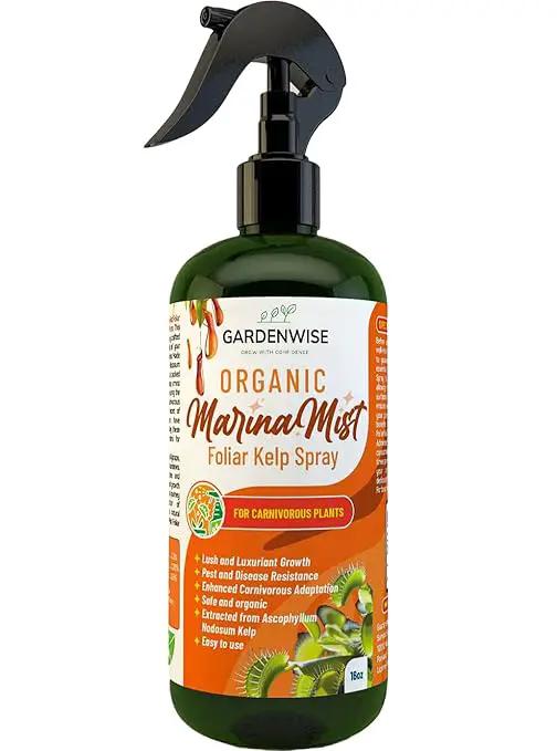 100% Organic Marina Mist Carnivorous Plant Food | Liquid Kelp Foliar Spray for Plants - Kelp Fertilizer for Venus Flytraps, Sundew, Butterworts, Pitcher Plants 16 Oz by GreenHaven Gardens