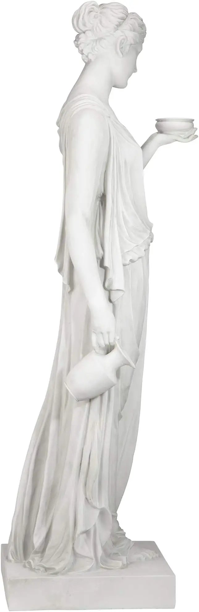 Design Toscano Hebe Greek Woman Patron of Youth Indoor/Outdoor Garden Statue, Estate Size, 62 inches tall, Cast Stone Resin, Antique Stone Finish by GreenHaven Gardens