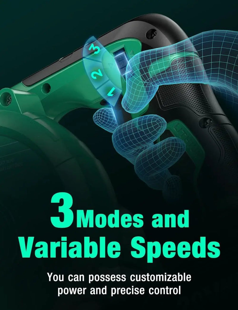 K I M O. Cordless Leaf Blower Vacuum Combo, 3 Nozzles&3 Modes for Inflation & Deflation, 20000RPM 150MPH Variable High Speed, 20Inch Extended Tube, 2 Pack 20V Battery Powered Leaf Blower for Lawn Care by GreenHaven Gardens