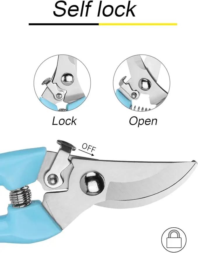 Curve Gardening Scissor with Sharp Stainless Steel Blade Garden Shears for Cutting Flowers Trimming Plants of Yard Florist Flower Rose Herb Hedge Bonsai and Fruits Picking (Pink Handle) by GreenHaven Gardens