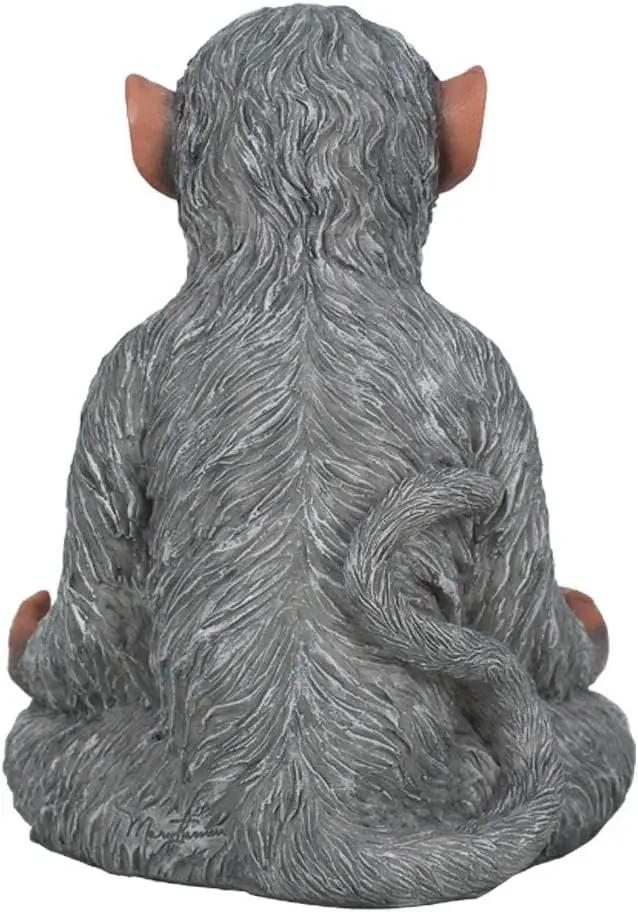 Meditation Monkey Stretching Monkey Statue-Resin Zen Animal Yoga Figurine for Outdoor Lawn Decor for Flower Beds, Fairy Gardens, and More by GreenHaven Gardens