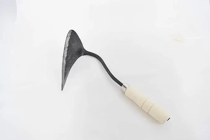 JGI HOMI 2 - Hoe Garden Tool for Weeding, Gardening, harvesting, and Planting, Korean Homi Hand Plow, Durable, Sharp, and Ergonomic by GreenHaven Gardens